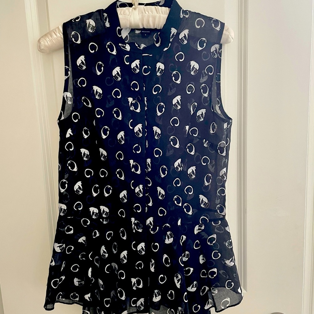 Worth Peplum Sheer Blouse